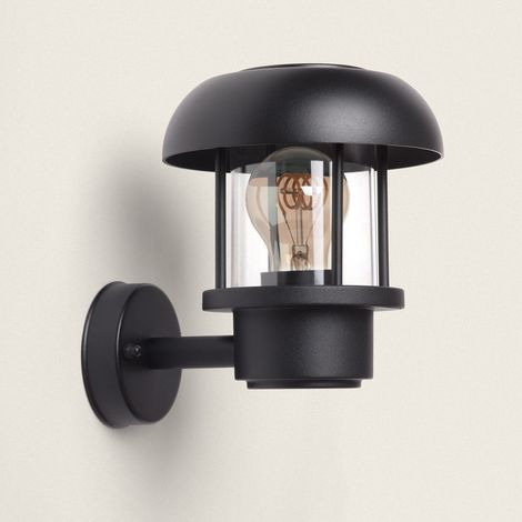 Aplique de Pared Exterior Aluminio Graham Negro