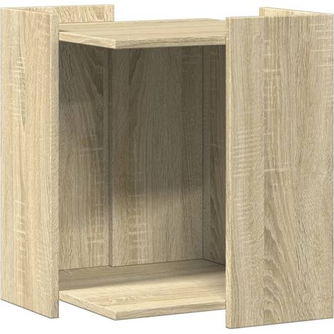 Caja de arena para gatos de madera de ingeniería Sonoma marrón 020043342 (1/5)