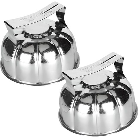 Lot de 2 moules à riz en acier inoxydable en forme de pétale de fleur, moule à riz pour la cuisine japonaise, décoration de vaisselle, accessoires de cuisine, outils de chef (argent) (1/5)