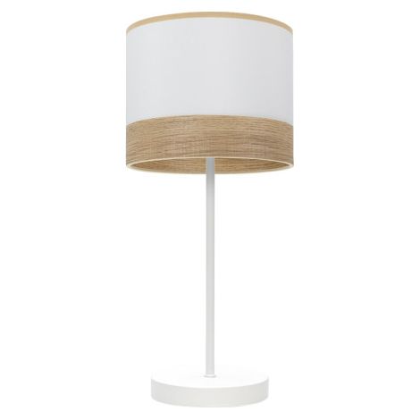 Lampada da tavolo Olga 1xe14 Bianco/bianco-legno chiaro 42x18x18 Cm (1/2)