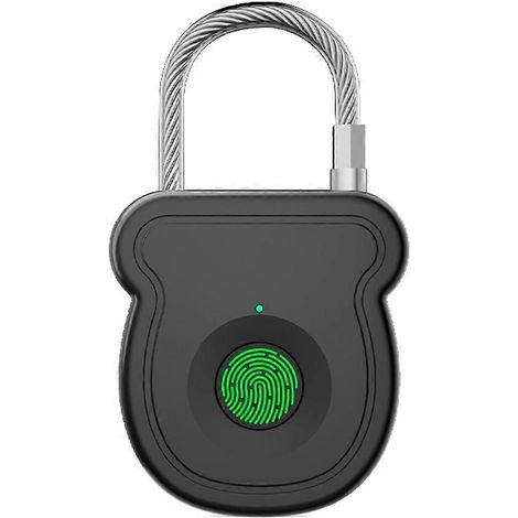 Cadenas intelligent à empreinte digitale pour bagages, sacs à dos, paniers de vélo, verrou de sécurité rechargeable de type C ( )