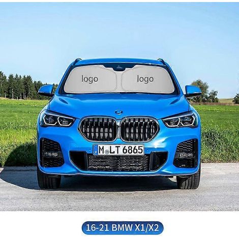 Pare-soleil avant pour BMW séries 1, 3, 5, X1, X3, X4, X5, X6, F10, F11, G30, G31, G20, F30, F31, F34. Toile pare-soleil d'été. Accessoires auto. 16-22 pouces (1 x 2). (1/5)