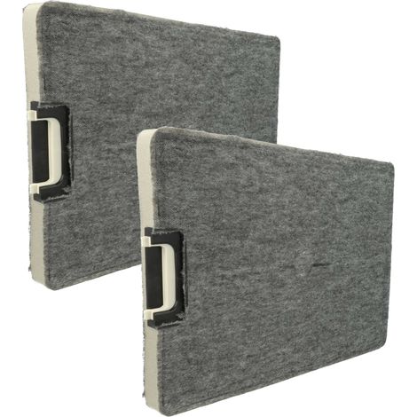 vhbw 2x Filtres à charbon actif remplacement pour Miele 5797941, DKF10 pour hotte aspirante - 30 x 20,8 x 2 cm