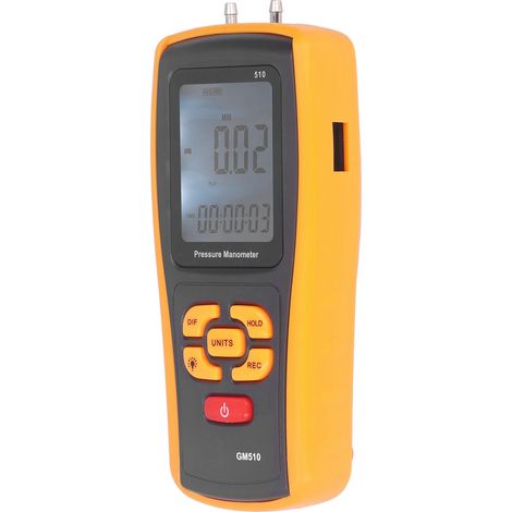 Manomètre différentiel de gaz d'air portable numérique professionnel GM510 (1/5)