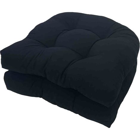 Coussin Extérieur - 48 x 48 cm - Tissu Velours Côtelé avec Rembourrage en Coton - Pour Chaise de Patio, Fauteuil Bascule, Siège en Rotin ou Intérieur - Lot de 2 (1/4)