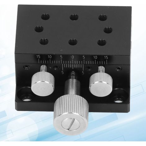 Plateforme linéaire manuelle de précision à crémaillère et pignon pour axe X avec graduations 50x30 mm (1/5)