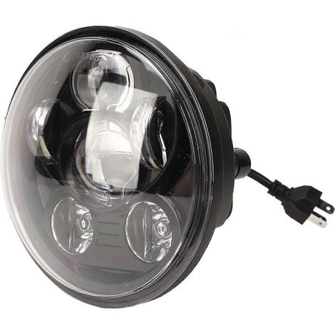 Phare de moto rond de 5,75 pouces (14,6 cm) avec LED, 45 W, 10–60 V CC, compatible avec les modèles Davids.