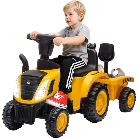 Camion Giocattolo pour enfants 12-36 Mesi con Pala e Remorque, en PP et Metallo, 91x29x44 cm, jaune. Un jouet pour enfant de haute qualité, sécurisé et amusant, adapté aux enfants de différents âges.