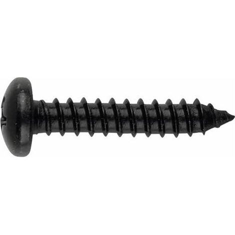 500 vis à tôle PH2, tête bombée 3,5 x 13 mm zingué noir pour tôle et PVC - TZN813513 - (1/2)