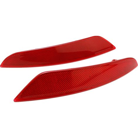 Reflector del parachoques trasero, material ABS duradero, fácil instalación a presión, rojo. (1/2)