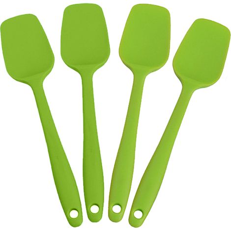 Spatules en silicone, résistantes à la chaleur, monoblocs, sans soudure, antiadhésives, flexibles, pour la pâtisserie et le mélange. (1/5)