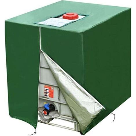 Bache pour Cuve 1000L IBC, 1 Pièce 420D Réservoir d'eau Couvercle, Anti-UV Anti-poussière Couverture Container Réservoir IBC,Bache de Protection Cuve IBC avec Fermeture éclair(116 x 100 x 120 cm) (1/4)