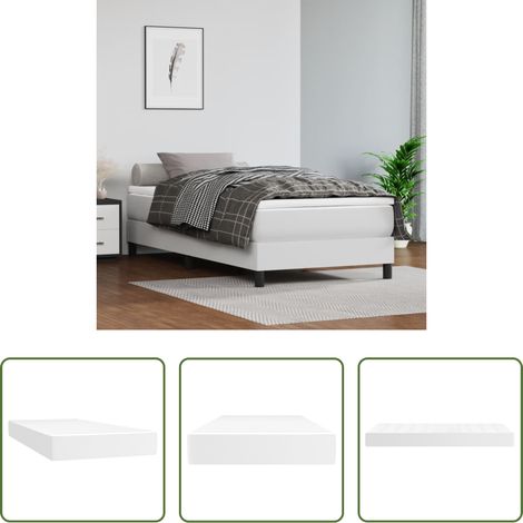 vidaXL Mousse confortable - Matelas de lit à ressorts ensachés fermeté moyenne blanc 120x190x20 cm (1/5)