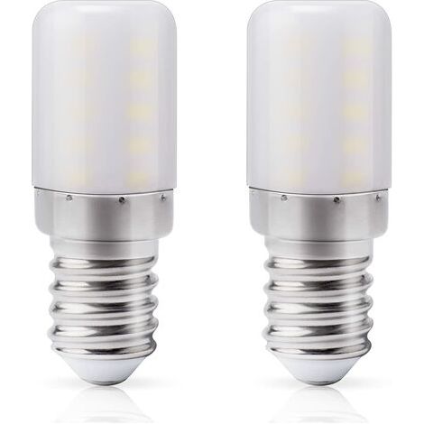 Lot de 2 Lampe E14 LED Ampoule pour Réfrigérateur, 3W pour Frigo, Blanc Chaud 3000K (1/4)