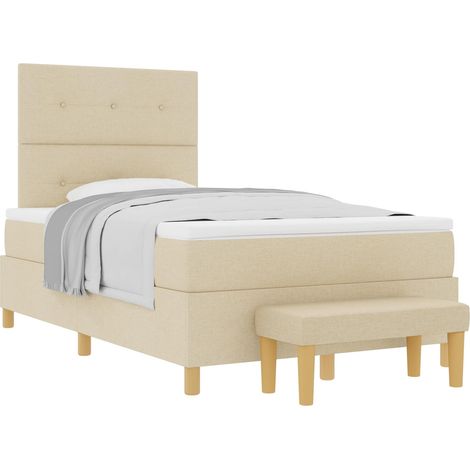Maison Exclusive - Letto a molle con testiera Crema 190 x 120 cm Tessuto