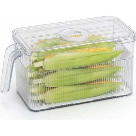 Boite de conservation alimentaire transparente avec panier (1/5)