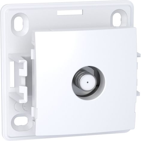 Alréa - embase + enjoliveur prise SAT - type F - 500mA téléalim - blanc polaire (ALB61312P)