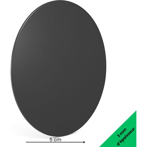 Panneau rond aluminium composite gris diamètre 50 mm – Épaisseur 3 mm – Usage déco ou pro, intérieur/extérieur