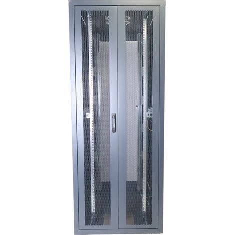 [JAMAIS UTILISE] Baie de Câblage Brassage Réseau TECHLINK 19-42U Doubles Portes Perforées Gris 800x1000mm - LK42810F2PR2P (1/5)