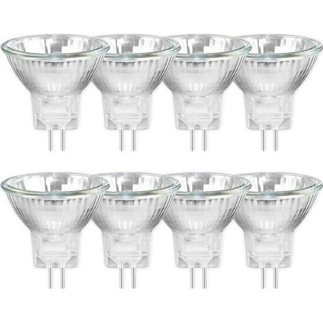 Lot de 8 ampoules halogènes MR11 à intensité variable, 12 V, 20 W, culot GU4, 250 lumens, lumière blanc chaud 2700 K (1/5)