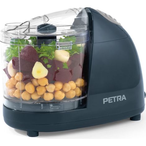 Multi-hachoir électrique - Mini robot culinaire, 2 lames en acier inoxydable, 1500 tr/min, bol transparent sans BPA, hachoir universel de 350 ml pour noix, fruits, légumes, 150W (1/5)