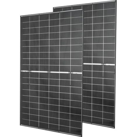 Lot de 2 Panneaux Solaires Bifaciaux 400W Module Photovoltaïque Monocristallin N-Type IP65 MC4 pour Camping-car Bateau (1/5)