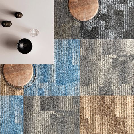 Dalles de moquette Antistatiques et absorbant les sons Santo Gris 50 x 50 cm (1/5)