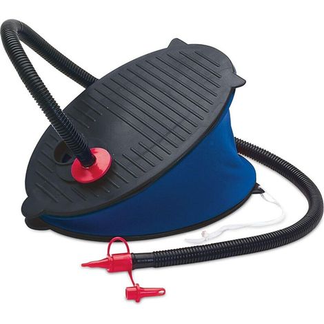 SABIR Pompe à Air Portable à Pédale, Pompe à Pied à Soufflet Pour Bateau Gonflable, Anneau de Natation, Lit de Matelas Pneumatique, Ballon de Plage Bleu (1/5)