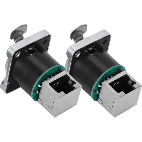 2 x RJ45-Winkelstecker mit flammhemmender Isolierung, YTRJ45-Flugzeugstecker (1/5)