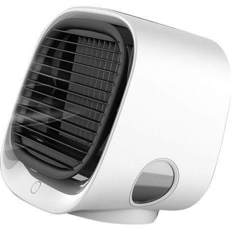 Tragbarer Mini-Elektroventilator mit USB-Aufladung, kühlt den Schreibtisch und sorgt für kühlende Wasservernebelung – ideal für Zuhause und Büro, Weiß (1/5)