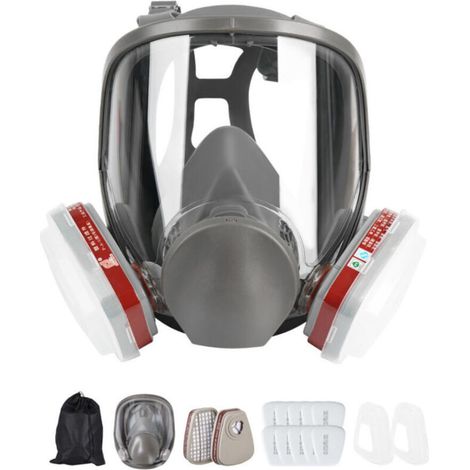 Masque Respiratoire Intégral Avec Filtres, Masque Anti-Poussière En Aérosol De Peinture Réutilisable, Idéal Pour Polissage,Soudure,Graffiti,La Peinture En Aérosol (1/5)