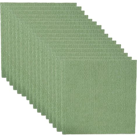 Tapis de Sol Auto-adhésifs Bricolage antidérapant carré Long à peler et à coller Installation Facile Lavable 30  30 cm 16 pièces Vert (1/5)