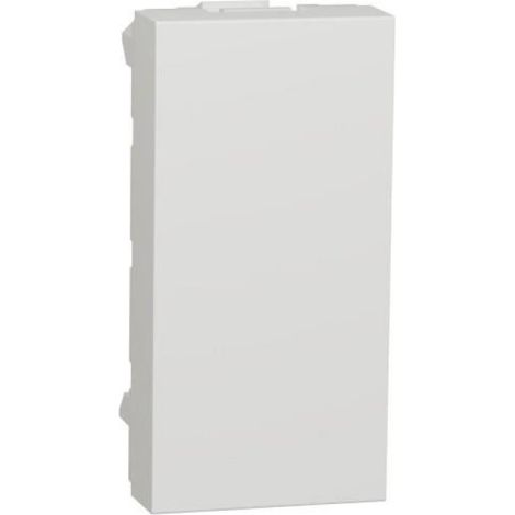 Obturateur - 2 Modules - Blanc - Pour Installation Électrique Murale - 1 Pièce
