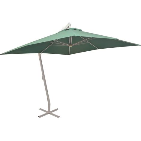Maison Exclusive - Sombrilla colgante con palo de aluminio verde (1/5)