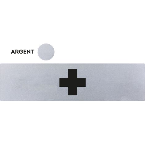 Plaque de porte Centre de soins - Classique argent 170x45mm - 4320236