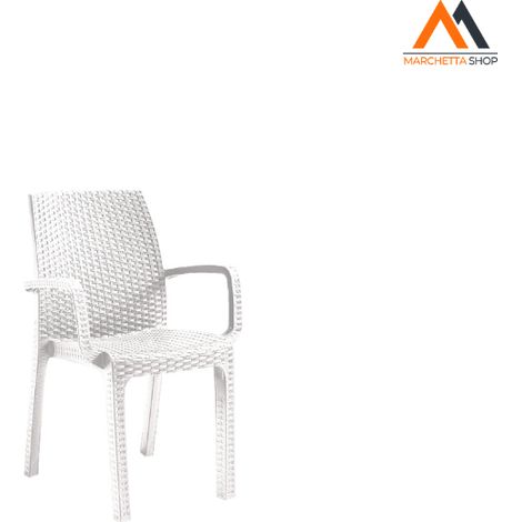 SEDIA IN POLIPROPILENE 'VERONA ARMCHAIR' bianco
