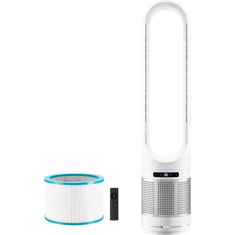 Mophorn Ventilatore a torre senza pale con velocità regolabili, oscillazione, timer, filtrazione HEPA, telecomando e purificazione dell'aria (1/5)
