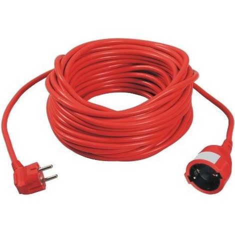As-Schwabe Cable de extensión eléctrico 25 metros rojo PVC