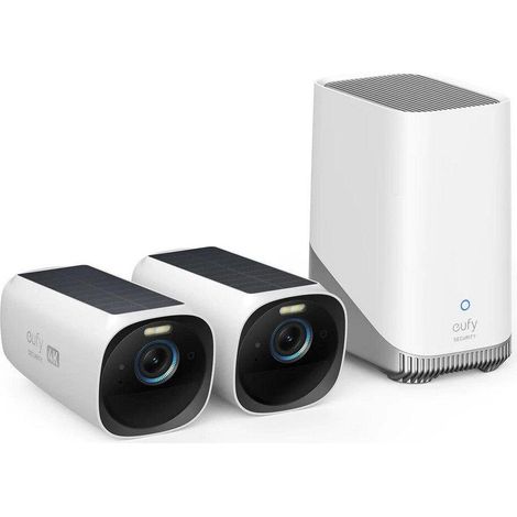 Système de vidéosurveillance eufy E41 2 caméras panneau solaire 3W