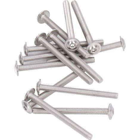 M4x40mm Schrauben, Packung mit 50 A2-70 Edelstahl-Flanschschrauben mit Linsenkopf, Innensechskantschrauben, robustes Befestigungsset für verschiedene Anwendungen. (1/5)