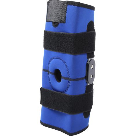 Genouillère en alliage d'aluminium réglable, bande de compression articulaire, protection du genou, soutien sportif (Bleu) (1/5)
