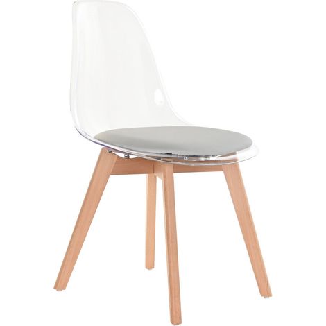 Chaise Polycarbonate Bois 54X47X81 Gris (1/5)