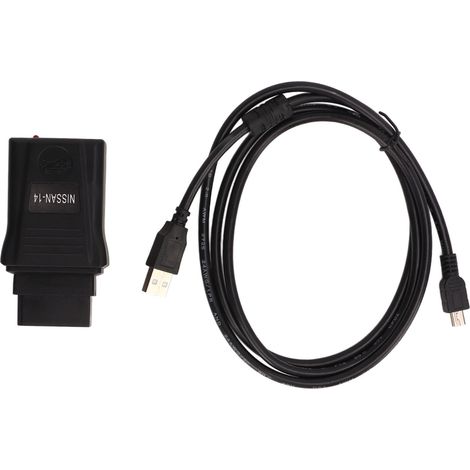 Ortviai Interface de diagnostic automobile USB 14 broches pour Nissan Consult, compatible R32/R33/R34/Skyline/Sentra/Maxima (1/5)