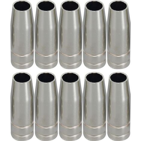 MIG CO2 torche de soudage de Conical Buse et Shield Cup et Buse de gaz 10pk (1/4)