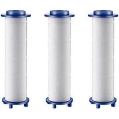 Coavas Douchette, Pommeau de Douche Anti Calcaire Economie Deau, Pommeau de Douche Helice Haute Pression Filtre à Trois Niveaux Système de Filtrage avec Filtre 3 Coton PP Remplaçable (Bleu) (1/5)