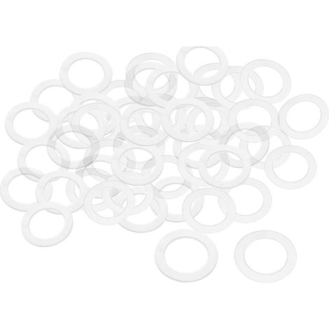 Rondelle Nylon Plat Joint Étanchéité M20 30mm OD 20mm ID 1mm Épaisseur pour Robinet Tuyau Eau Transparent Paquet de 200 (1/5)