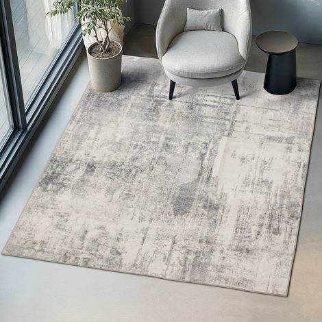Tapis design vintage poils courts motif abstrait délavé 200x274cm (1/5)