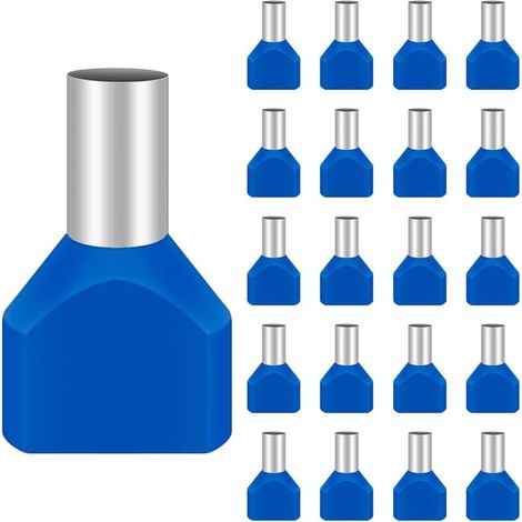 50 Pack Ferroules de câble double 16mm2 - Ferroules de câble isolées pour la connexion de câble, charge rapide et fiable (1/5)