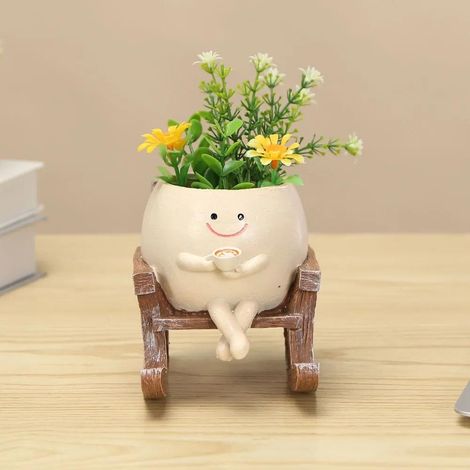 Hängender Übertopf 7,9 x 13,8 cm – Platzsparend – Für Sukkulenten oder kleine Pflanzen – Elegantes Design
