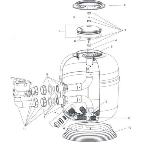 BWT – Collecteur bas 6 trous pour filtre RTM et Python – Compatible avec crépines – Pièce essentielle pour filtration efficace